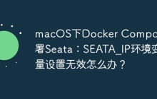 macOS下Docker Compose部署Seata：SEATA_IP环境变量设置无效怎么办？