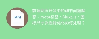 前端网页开发中的细节问题解答：meta标签、Nuxt.js、图标尺寸及性能优化如何处理？