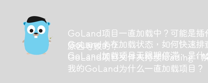 GoLand项目一直加载中？可能是插件问题怎么解决
GoLand卡在加载状态，如何快速排查并解决？
GoLand加载项目无限期停滞，是什么原因导致的？
GoLand项目文件夹持续loading，解决方法是什么？
我的GoLand为什么一直加载项目？