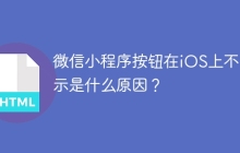 微信小程序按钮在iOS上不显示是什么原因？