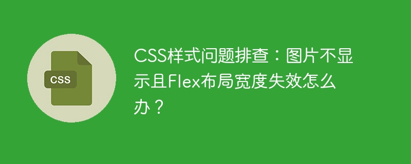css样式问题排查:图片不显示且flex布局宽度失效怎么办?