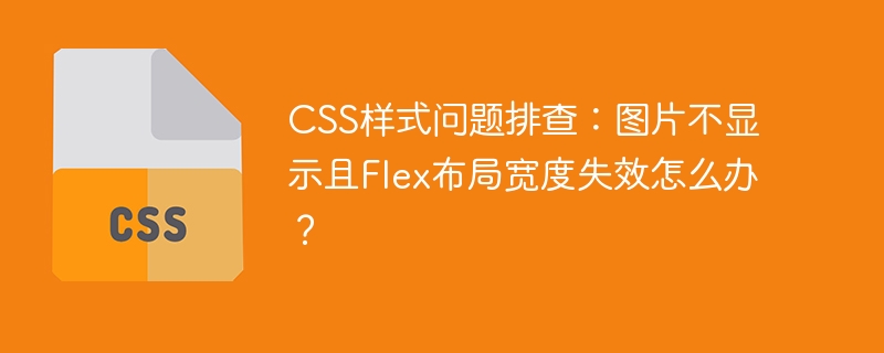 CSS样式问题排查：图片不显示且Flex布局宽度失效怎么办？