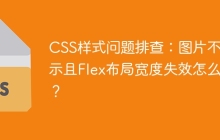 CSS樣式問題排查：圖片不顯示且Flex布局寬度失效怎么辦？