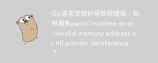 Go语言空指针导致段错误：如何避免panic: runtime error: invalid memory address or nil pointer dereference？