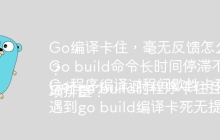 Go编译卡住，毫无反馈怎么办？
Go build命令长时间停滞不前如何排查？
Go程序编译过程间歇性卡死，如何快速解决？
运行go build时程序卡住且无错误信息，用什么方法调试？
遇到go build编译卡死无提示的情况，如何利用 -v 选项排查？