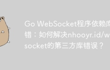 Go WebSocket程序依赖库报错：如何解决nhooyr.id/websocket的第三方库错误？