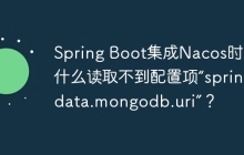 Spring Boot集成Nacos时，为什么读取不到配置项“spring.data.mongodb.uri”？