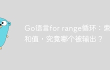 Go语言for range循环：索引和值，究竟哪个被输出？