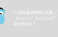 Go语言编译期接口检查：`var _ Error = (*_Error)(nil)` 语句的妙用？