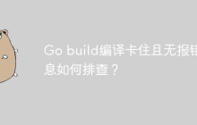 Go build编译卡住且无报错信息如何排查？