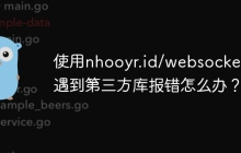 使用nhooyr.id/websocket时遇到第三方库报错怎么办？