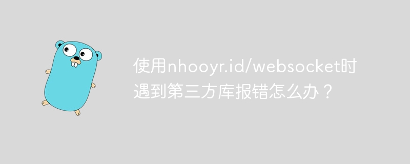 使用nhooyr.id/websocket时遇到第三方库报错怎么办？