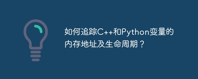 如何追踪c++和python变量的内存地址及生命周期？