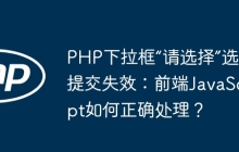 PHP下拉框“请选择”选项提交失效：前端JavaScript如何正确处理？