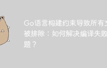 Go语言构建约束导致所有文件被排除：如何解决编译失败问题？
