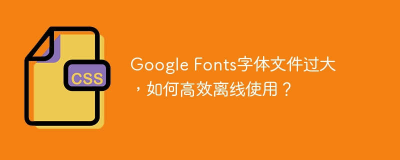 google fonts字体文件过大，如何高效离线使用？