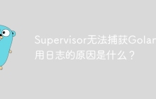 Supervisor无法捕获Golang应用日志的原因是什么？