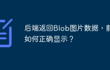 后端返回Blob图片数据，前端如何正确显示？