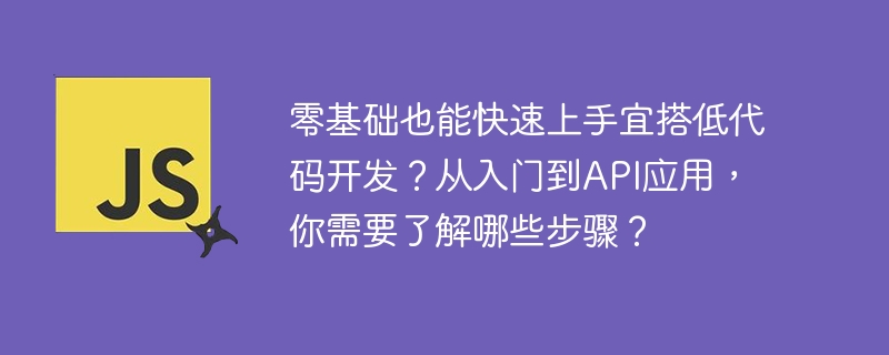 零基础也能快速上手宜搭低代码开发？从入门到API应用，你需要了解哪些步骤？