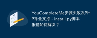 YouCompleteMe安装失败及PHP补全支持：install.py脚本报错如何解决？