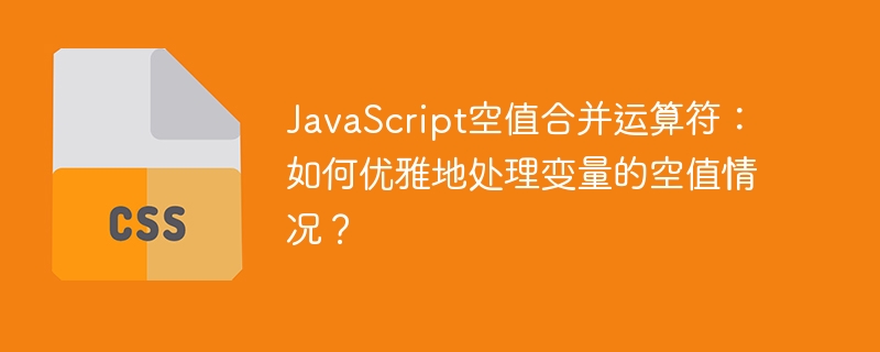 JavaScript空值合并运算符：如何优雅地处理变量的空值情况？