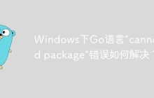 Windows下Go语言“cannot find package”错误如何解决？