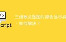 三维散点图图片颜色显示异常，如何解决？