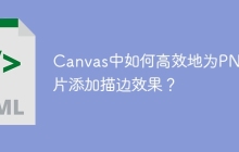 Canvas中如何高效地为PNG图片添加描边效果？