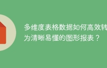 多维度表格数据如何高效转化为清晰易懂的图形报表？