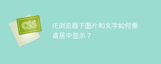 IE浏览器下图片和文字如何垂直居中显示？