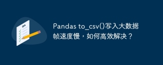 Pandas to_csv()写入大数据帧速度慢，如何高效解决？