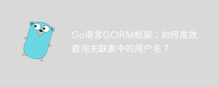 Go语言GORM框架：如何高效查询关联表中的用户名？