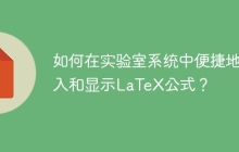 如何在实验室系统中便捷地录入和显示LaTeX公式？