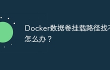 Docker数据卷挂载路径找不到怎么办？