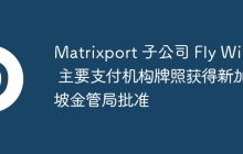 Matrixport 子公司 Fly Wing 主要支付机构牌照获得新加坡金管局批准