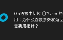 Go语言中切片 []*User 的使用：为什么函数参数和返回值需要用指针？