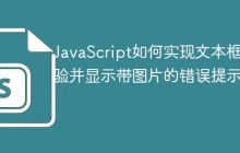 JavaScript如何实现文本框校验并显示带图片的错误提示？