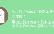 Vue项目Axios拦截器无法获取响应头token信息是什么原因？
或
为什么我的Vue项目Axios拦截器无法获取浏览器开发者工具中显示的响应头token？