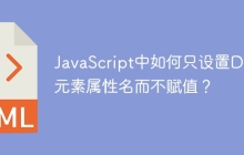 JavaScript中如何只设置DOM元素属性名而不赋值？