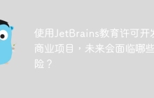 使用JetBrains教育许可开发商业项目，未来会面临哪些风险？