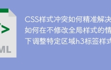 CSS样式冲突如何精准解决？如何在不修改全局样式的情况下调整特定区域h3标签样式？