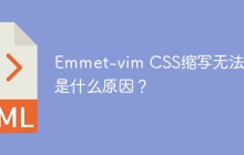 Emmet-vim CSS缩写无法展开是什么原因？