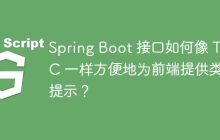 Spring Boot 接口如何像 TRPC 一样方便地为前端提供类型提示?
