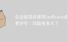 企业级项目使用JetBrains教育许可：风险有多大？