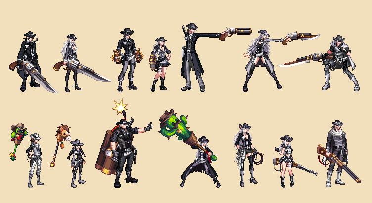 DNF:又一套“新时装”曝光!全职业牛仔风外观一览,武器自带…