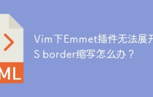 Vim下Emmet插件无法展开CSS border缩写怎么办？