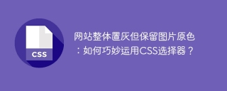 网站整体置灰但保留图片原色：如何巧妙运用CSS选择器？