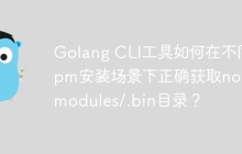 Golang CLI工具如何在不同npm安装场景下正确获取node_modules/.bin目录？