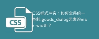 CSS样式冲突：如何全局统一控制.goods_dialog元素的max-width？