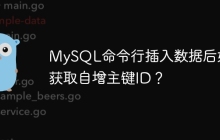 MySQL命令行插入数据后如何获取自增主键ID？